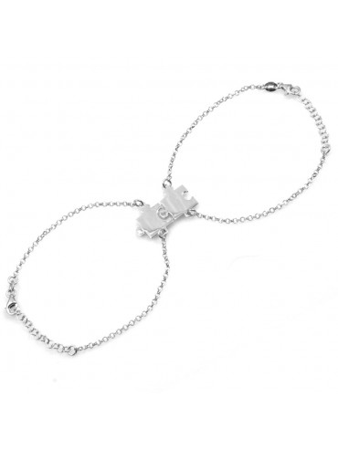 bracciali uomo donna con puzzle per coppie in argento 925